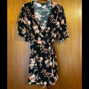 Floral wrap dress